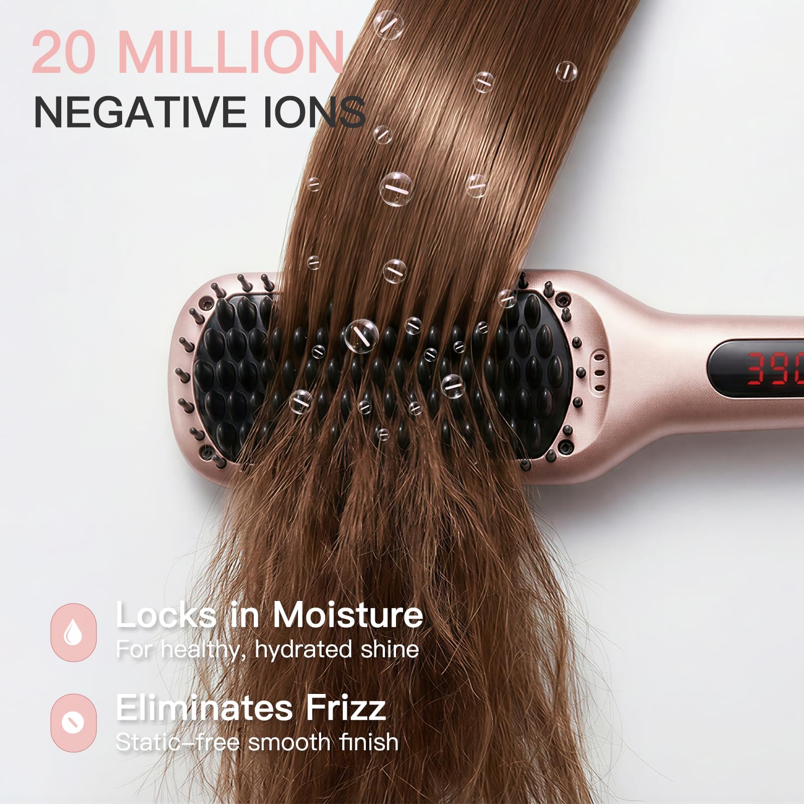 Upgraded Ionic Straightening Brush with Universal Dual Tension